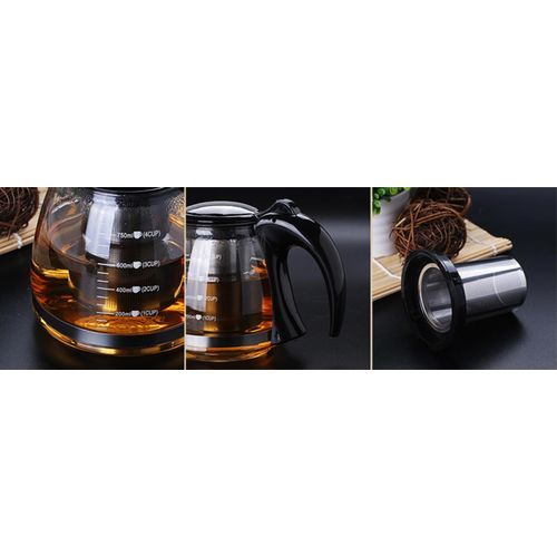 Creative Design Glass Teapot Fashion Glass Teapot  For Tea Flower With Removable Steel Infuser Filter Tea Kettle