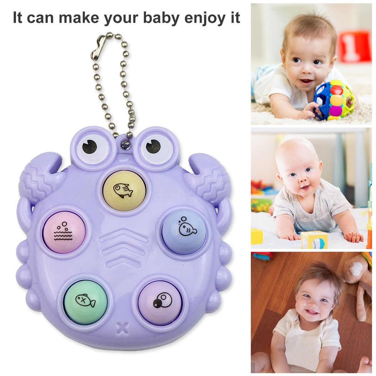 Mini Decompression Toy Mini Portable Game Console Pendant Toy Purple