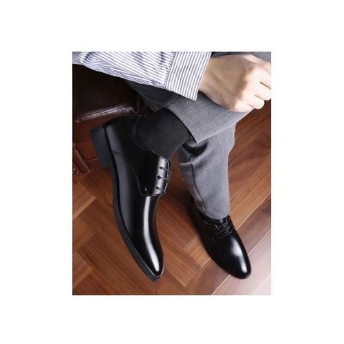 Mens Leather Formal Shoes For Bussiness/ Wedding - Black