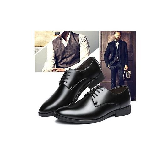 Mens Leather Formal Shoes For Bussiness/ Wedding - Black