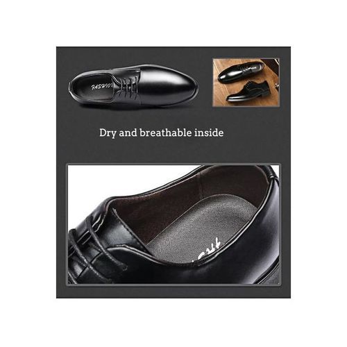 Mens Leather Formal Shoes For Bussiness/ Wedding - Black