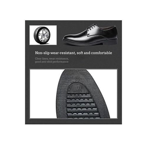 Mens Leather Formal Shoes For Bussiness/ Wedding - Black