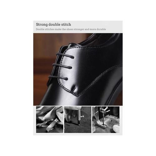 Mens Leather Formal Shoes For Bussiness/ Wedding - Black