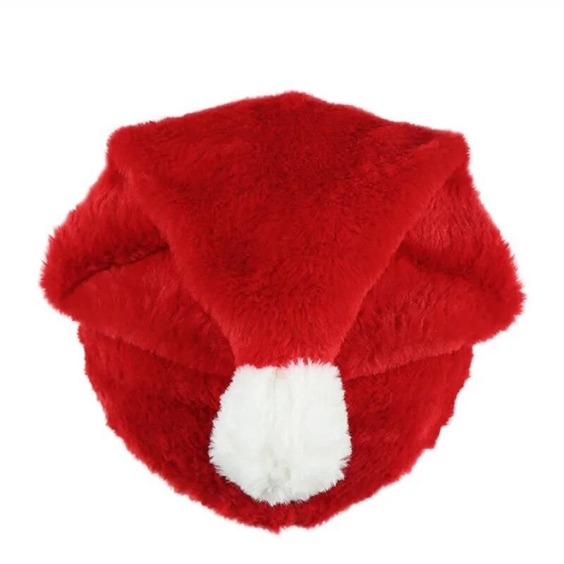 1Pcs Santa Claus Helmet Cover Plush Christmas Hat for Motorcycle Helmet Happy New Year Party Supplies Xmas Cosplay Accessoories