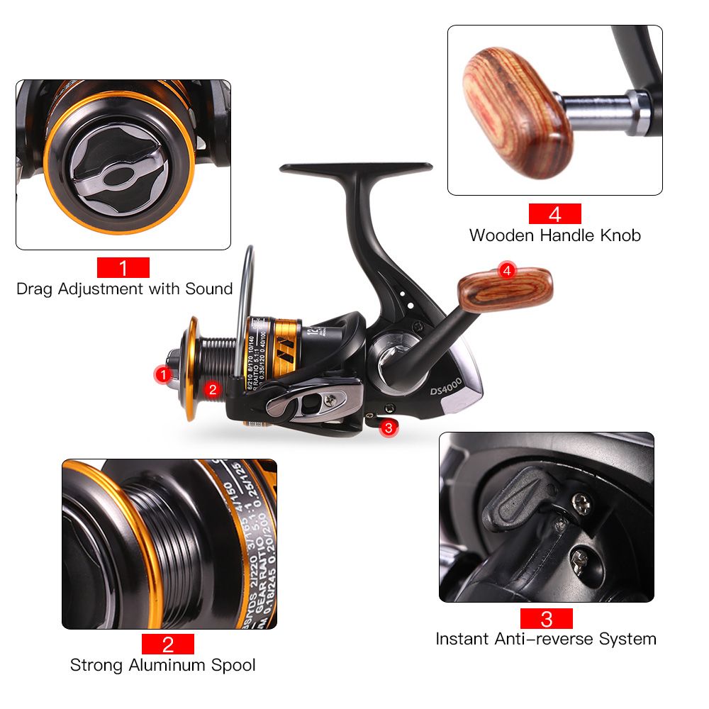 Spinning Fishing Reel Machined Carp Fishing Feeder 13bb