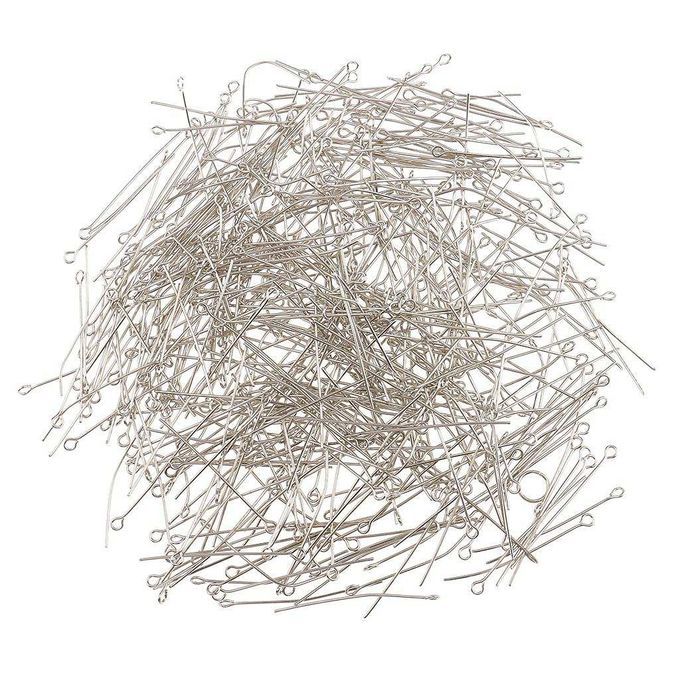 500pcs Multi Size Sier Color Eyepins Open Head Pins For Jewery Making