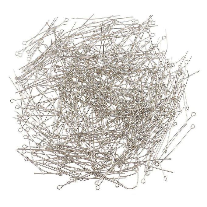 500pcs Multi Size Sier Color Eyepins Open Head Pins For Jewery Making