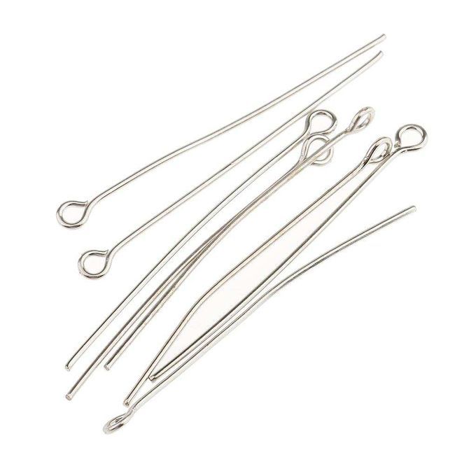 500pcs Multi Size Sier Color Eyepins Open Head Pins For Jewery Making