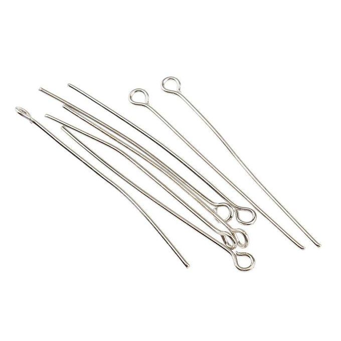 500pcs Multi Size Sier Color Eyepins Open Head Pins For Jewery Making
