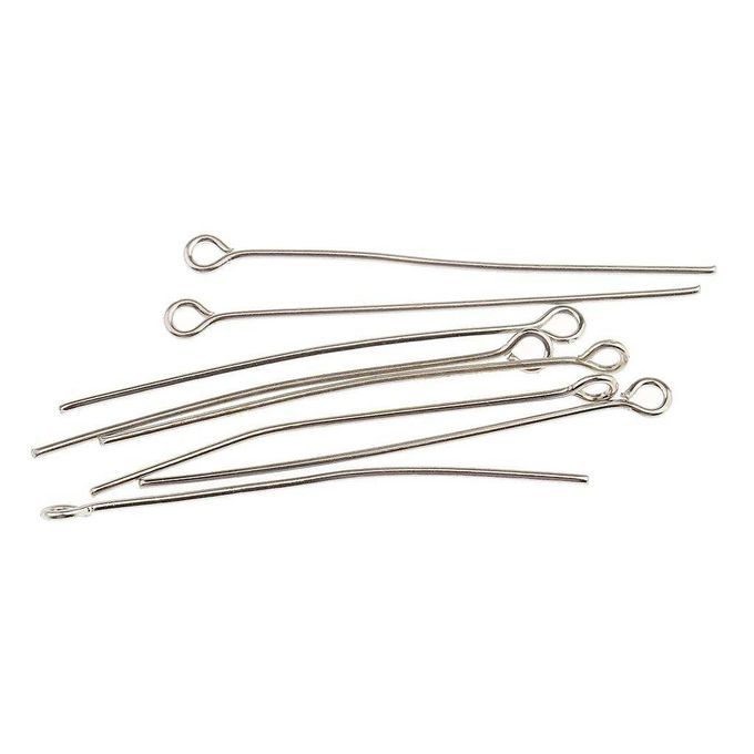 500pcs Multi Size Sier Color Eyepins Open Head Pins For Jewery Making