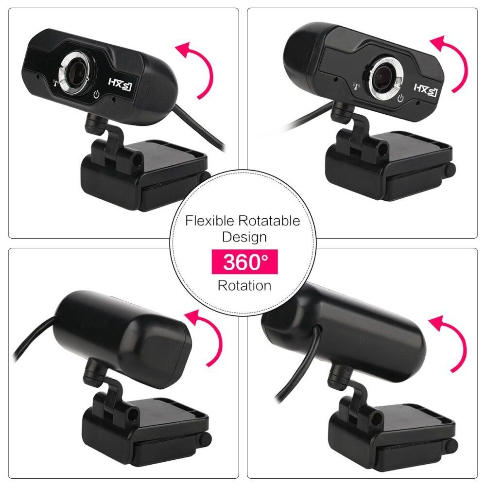 720P High Definition Computer Web Camera 1280*720 Rotatable HD Webcams With Mic Microphone For Android TV For PC Laptop