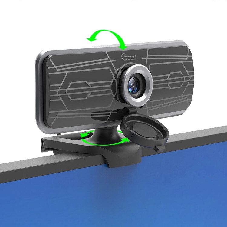 Gsou T16S 1080P HD USB Webcam Conference Live 77° Wide Angle Computer Camera Built-in Digital Microphone For PC Laptop