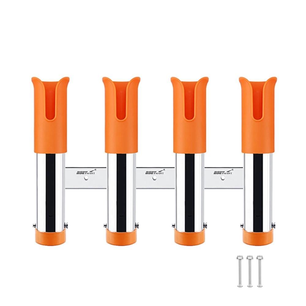BSET MATEL 4 Tubes Link Stainless Steel Slotted Rod Holders