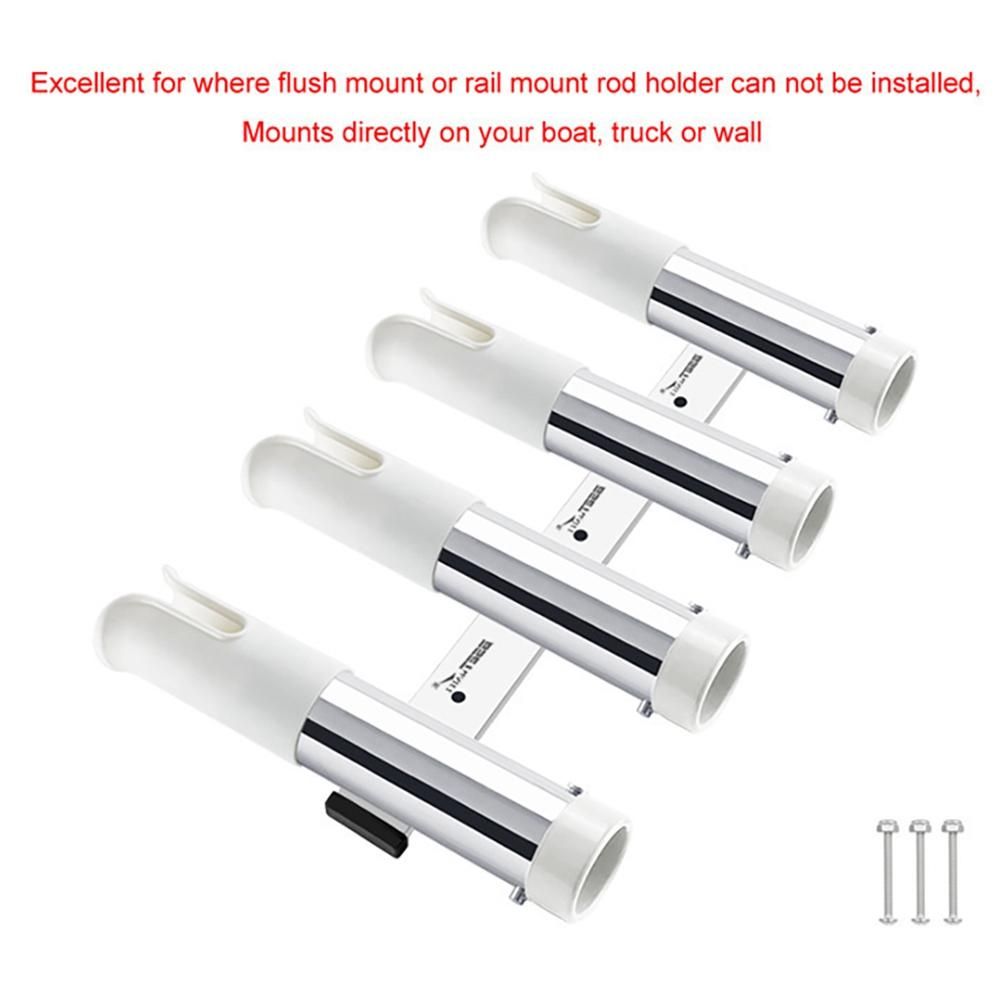 BSET MATEL 4 Tubes Link Stainless Steel Slotted Rod Holders