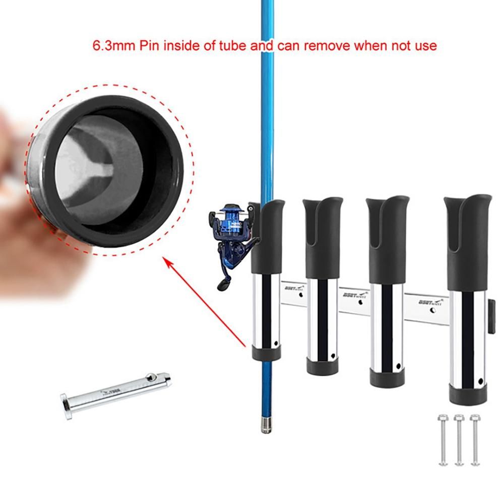 BSET MATEL 4 Tubes Link Stainless Steel Slotted Rod Holders