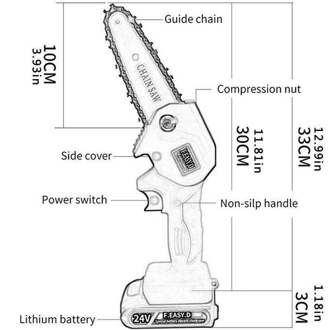 Ele Tri  Pruning   Mini  Hain   Ordless Ele Tri  Professional  Hain -green-EU