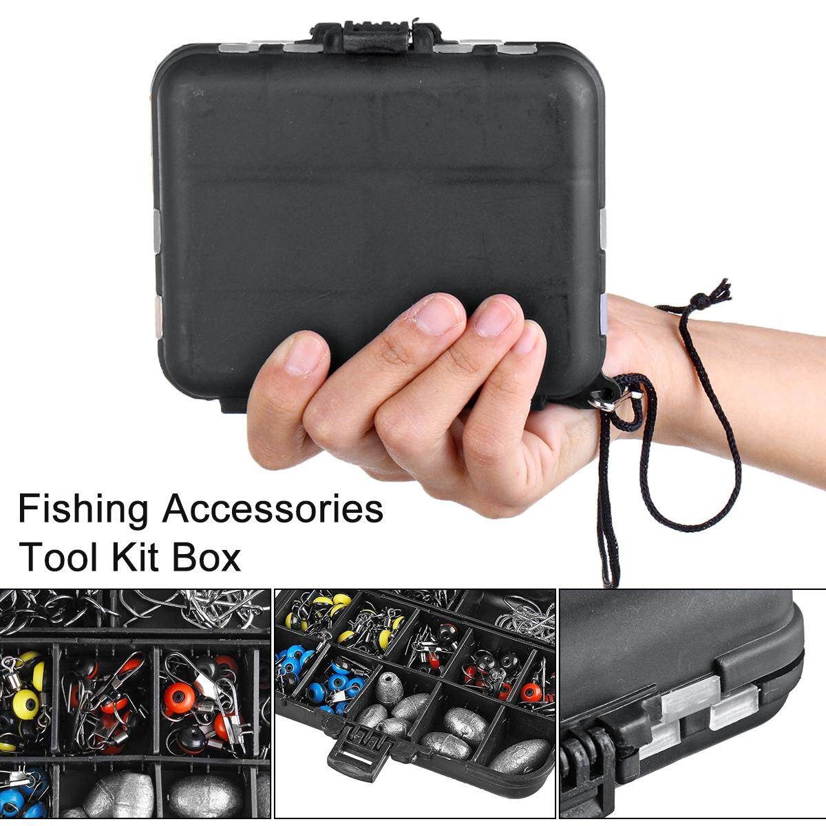 257Pcs Accessories Tackle Kit Jig Hooks Sinkers Swivels For Freshwater