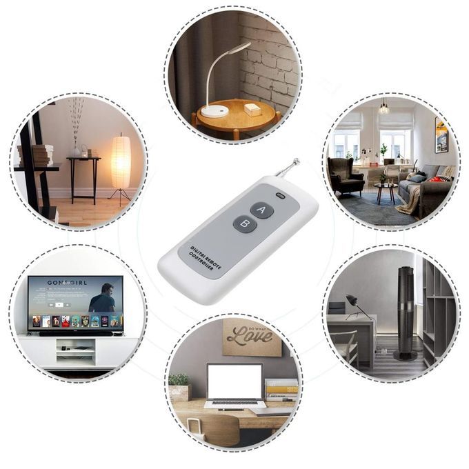 2x 1000M DC12V 433MHz 10A 1 CH RF Wireless Remote Control Switch