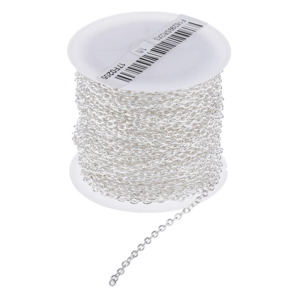 10 Yards/Roll Bracelet Extension Chain Necklace Tail Extender Platinum