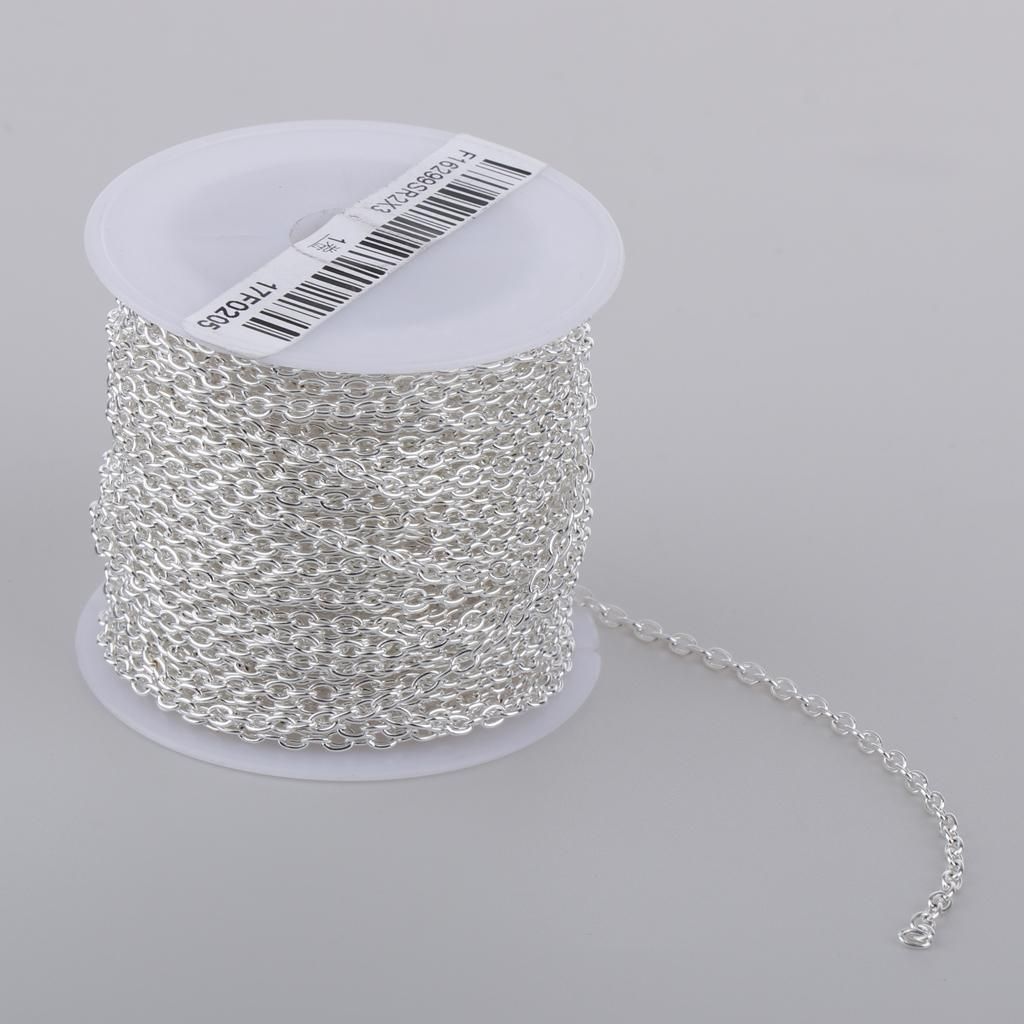 10 Yards/Roll Bracelet Extension Chain Necklace Tail Extender Platinum