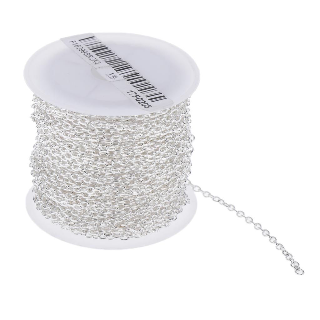 10 Yards/Roll Bracelet Extension Chain Necklace Tail Extender Platinum