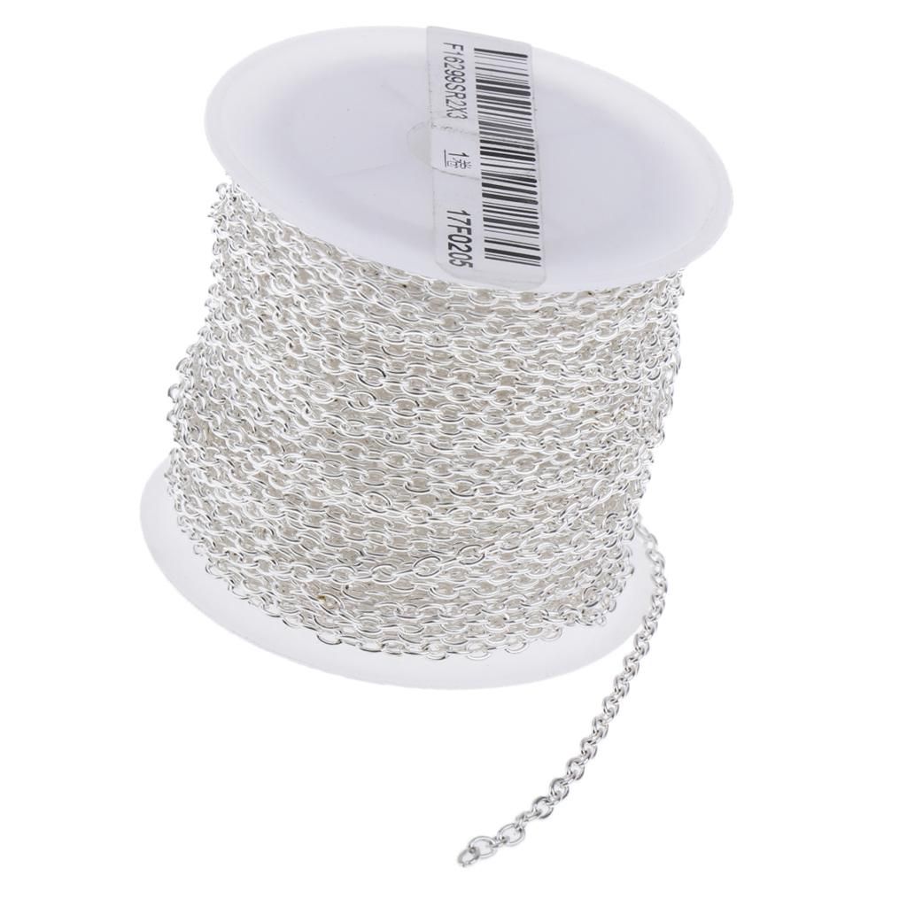 10 Yards/Roll Bracelet Extension Chain Necklace Tail Extender Platinum