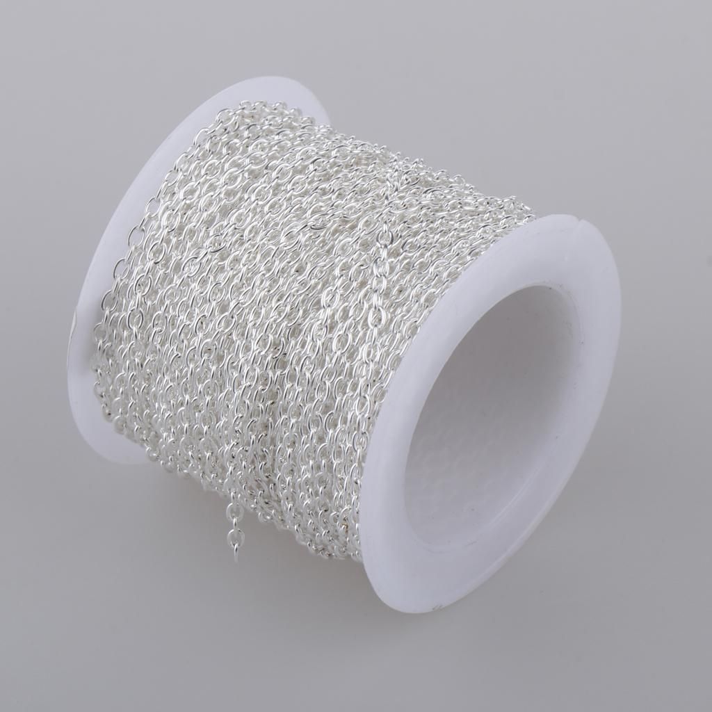 10 Yards/Roll Bracelet Extension Chain Necklace Tail Extender Platinum