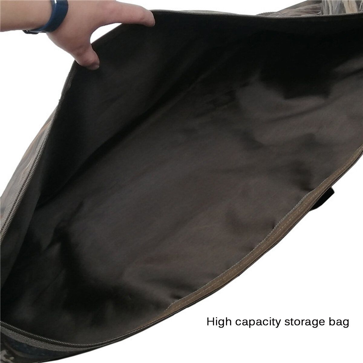 125cm Portable Folding Holder Rod Bag 600D Pole Case Carry Storage Travel Shoulder Tackle Tube, Holds 5 Poles & Tackle Khaki