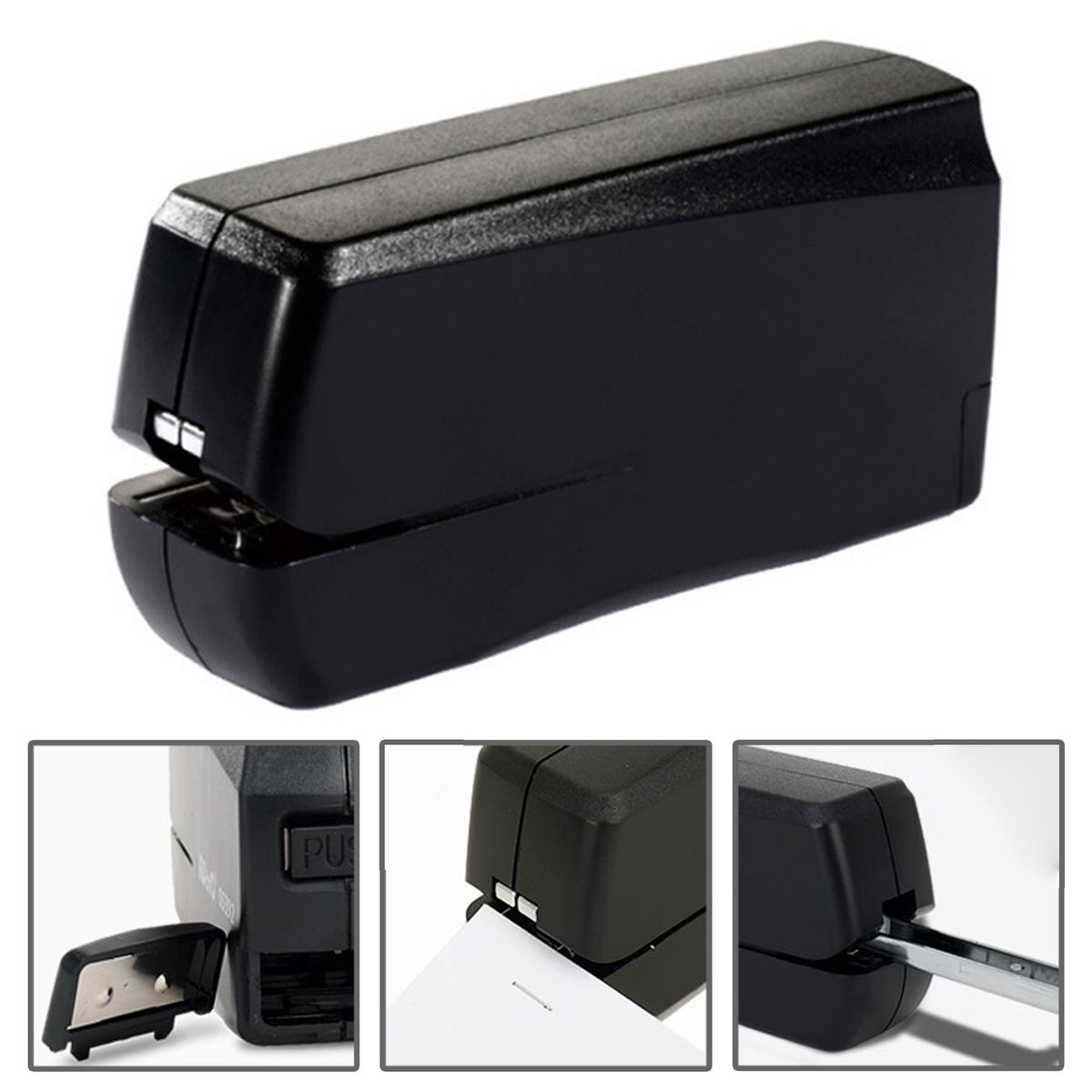 Mini Electric Stapler Automatic Binding Stapling Machine Black