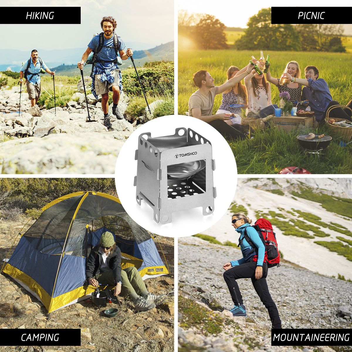 Cookware Mess Kit Backpacking Wood Burning Stove