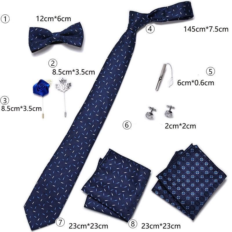 Men'S Tie Gift Box 8-Piece Tie Combination Set LB182