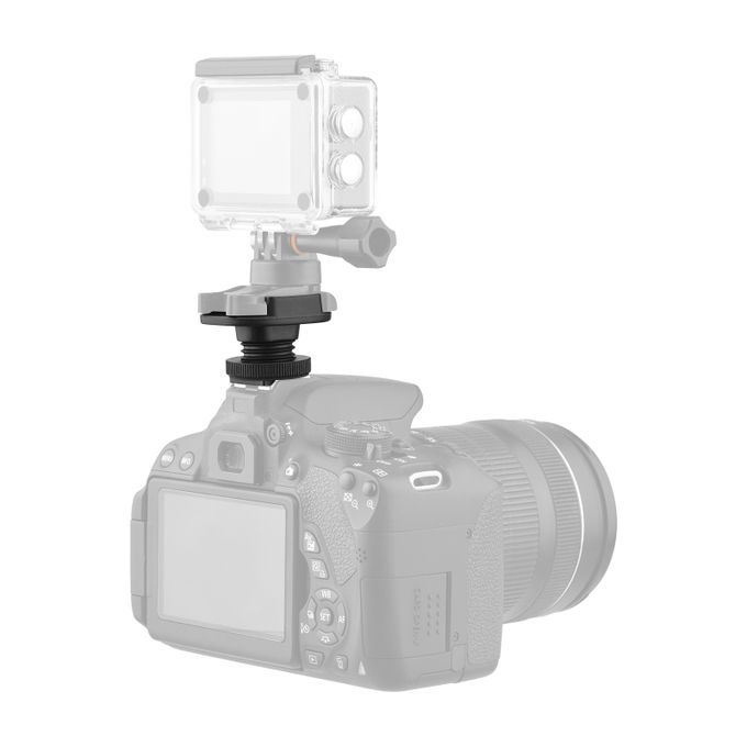 Sports Camera Cold Shoe Mount Adapter With 1/4 Inch Screw
