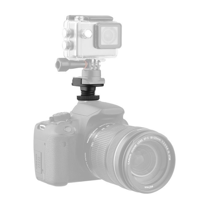 Sports Camera Cold Shoe Mount Adapter With 1/4 Inch Screw