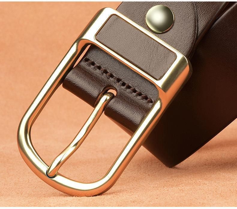 Men's High Quality Buckle Jeans Cowskin Casual Belts Business Waistband