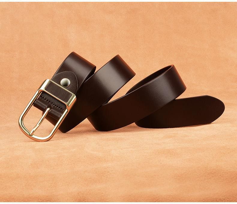 Men's High Quality Buckle Jeans Cowskin Casual Belts Business Waistband