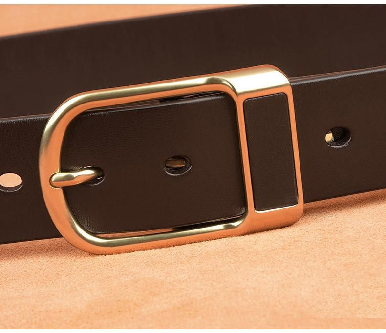 Men's High Quality Buckle Jeans Cowskin Casual Belts Business Waistband