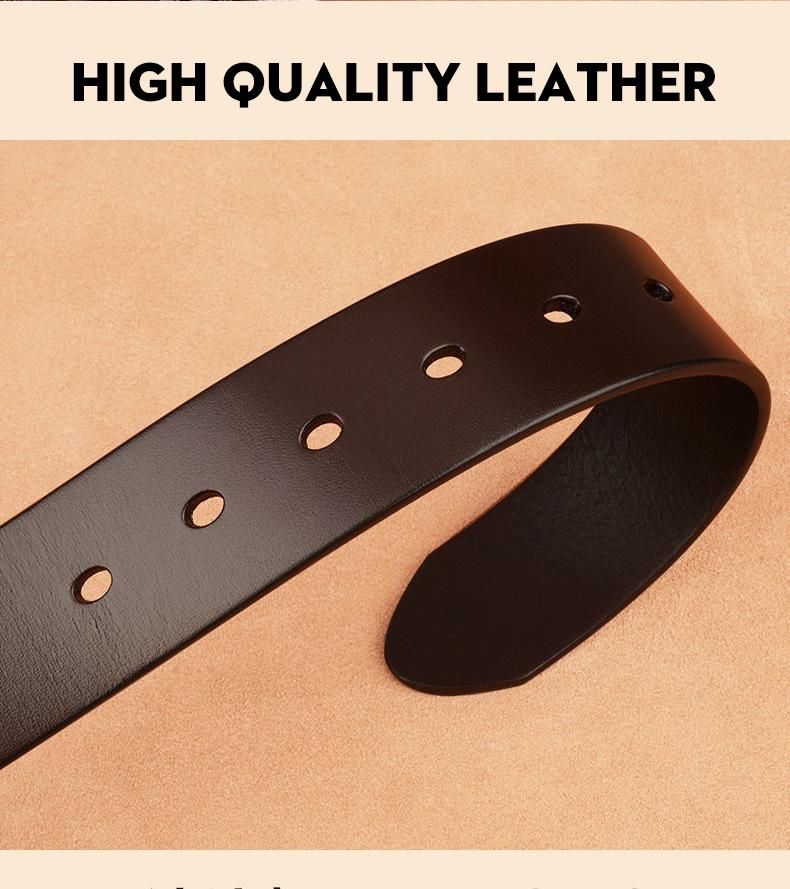 Men's High Quality Buckle Jeans Cowskin Casual Belts Business Waistband