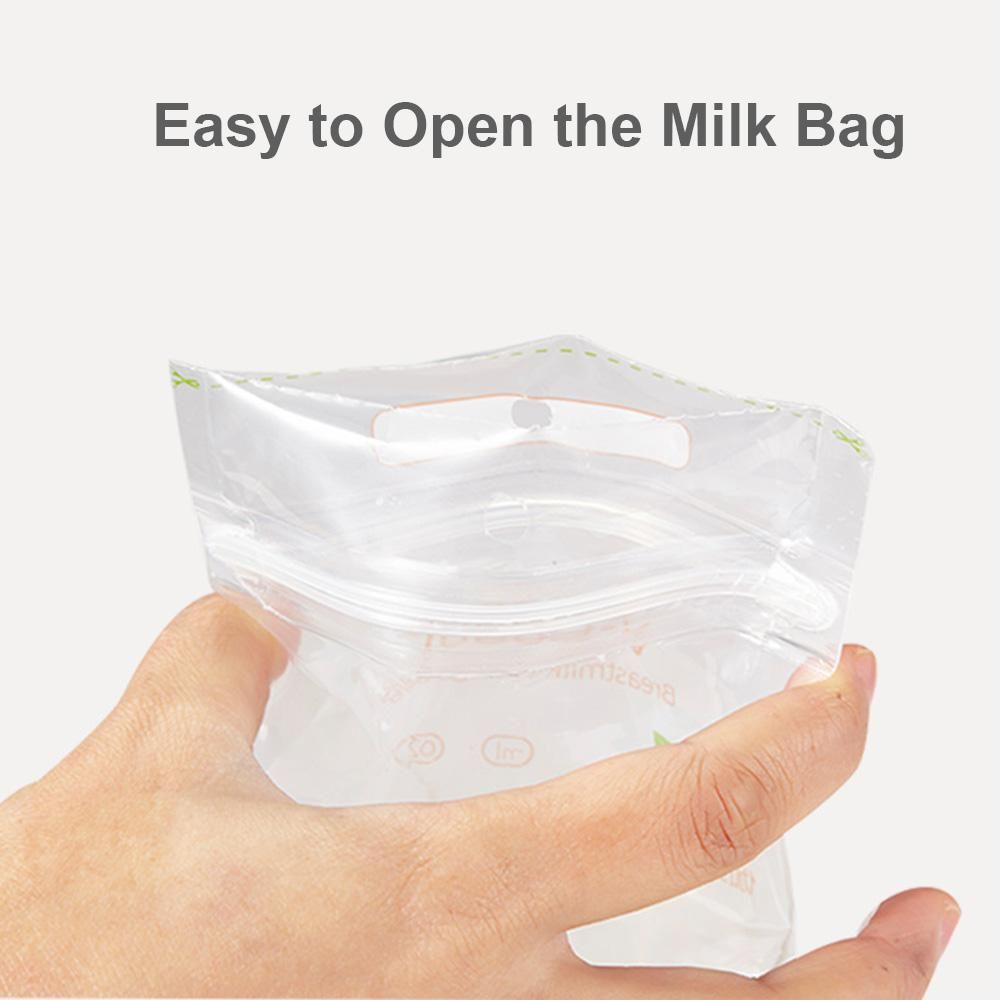 V-Coool Breastmilk Storage Bags Breast Milk Storing Bags 180ml/6oz Capacity Pre-Sterilized BPA Free Zipper Seal Leak-Proof for Breastfeeding with Stickers and Pen, Pack of 30pcs