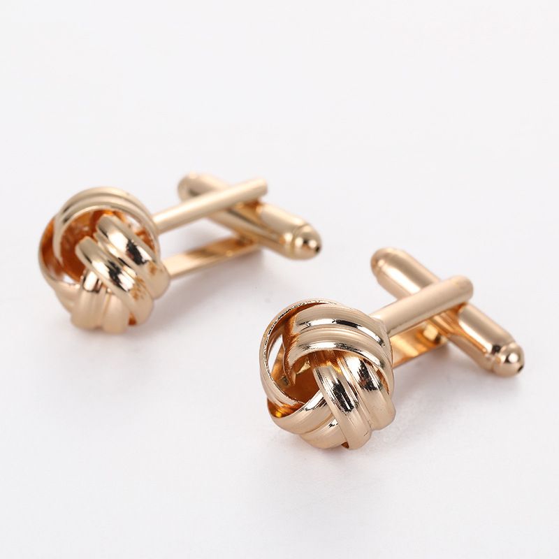 French Twist Cufflinks Shirt Accessories - Gold