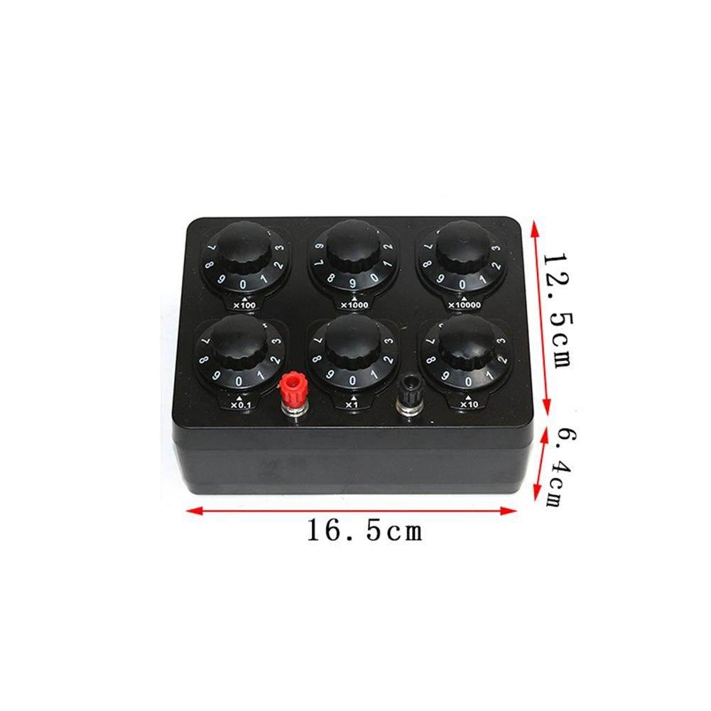 0-999999 Ohm Simple Resistance Box Precision Variable Decade Resistor Teaching Instrument Teaching Resistance Box