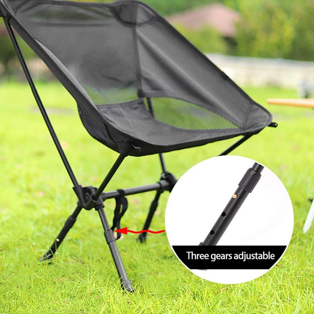 Camping Chair Compact Portable Folding Chair Compact Outdoor Chair for Outdoor Camp Travel Beach Picnic Fishing Black