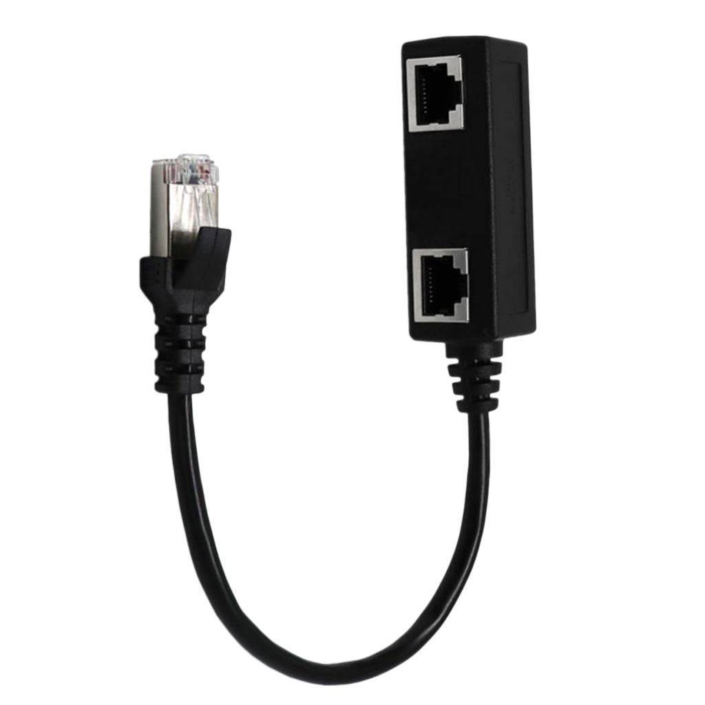 Male To 2 Female Network Splitter Coupler Adapter