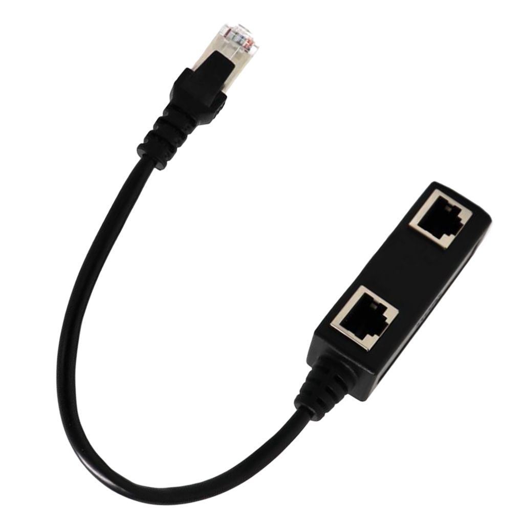 Male To 2 Female Network Splitter Coupler Adapter