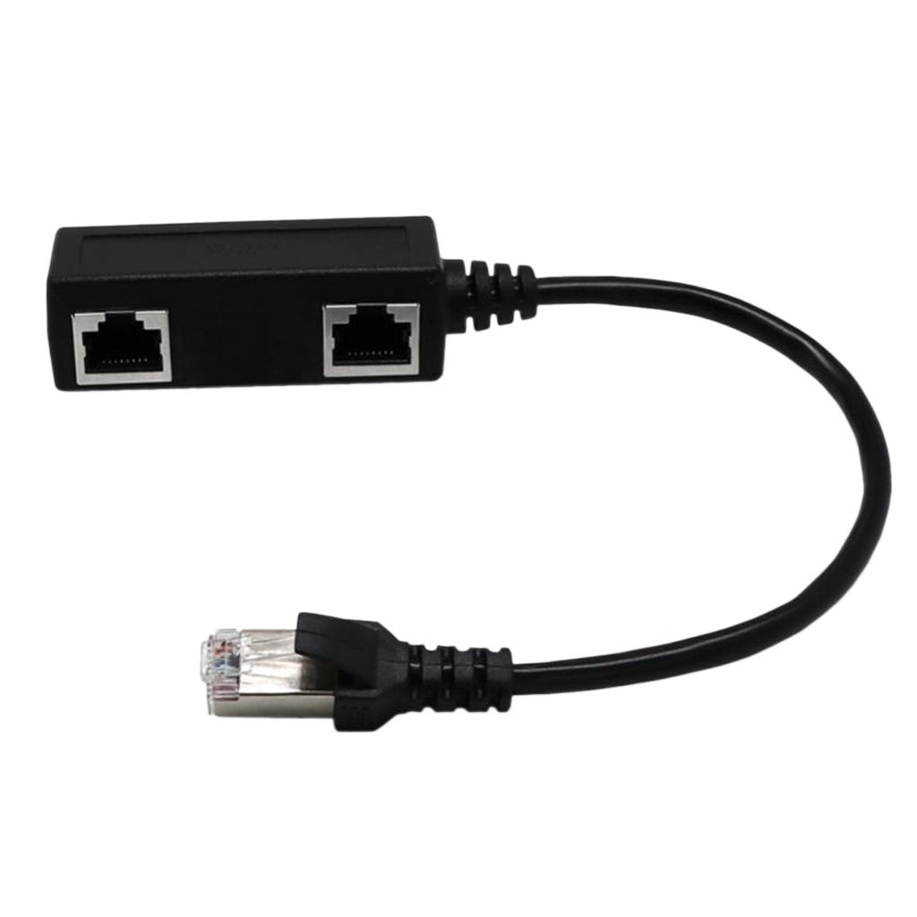 Male To 2 Female Network Splitter Coupler Adapter