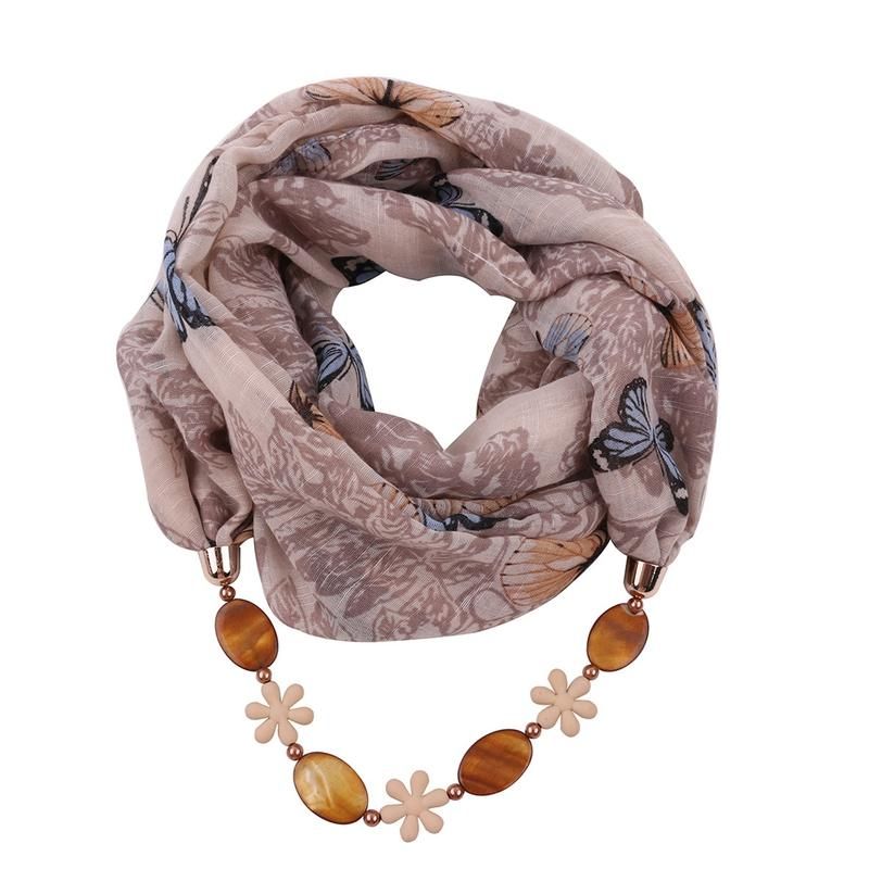 Women Multi-style Jewelry Pendant Necklace Chain-Light Blue