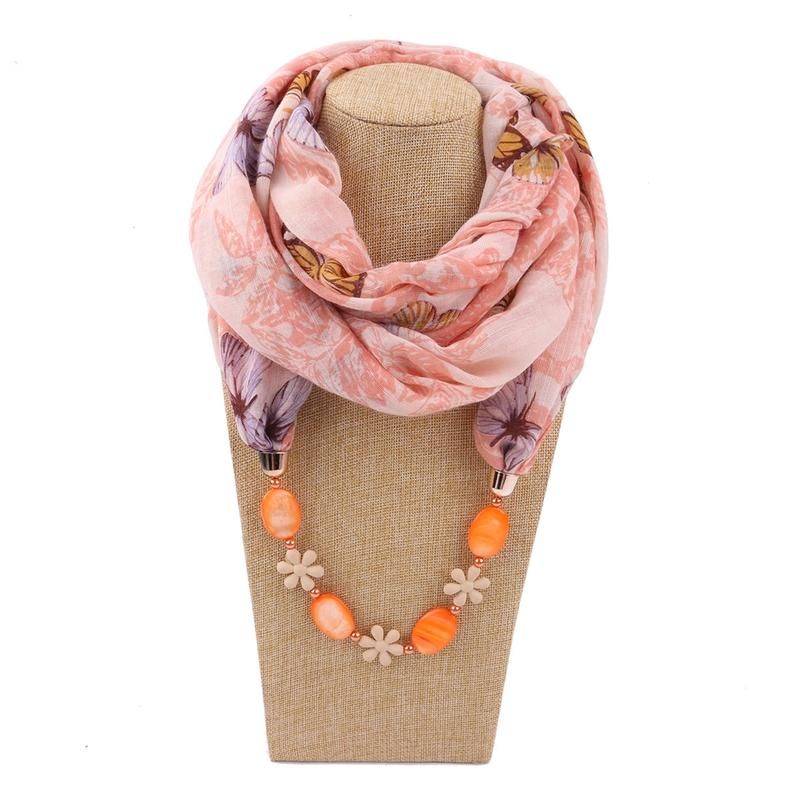 Women Multi-style Jewelry Pendant Necklace Chain-Light Blue