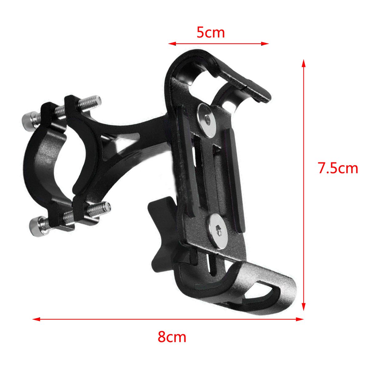Bike Bicycle Handlebar Phone Holder Mount Adjustable For Black