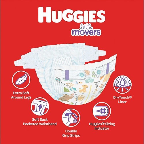 Little Movers Size Diaper -Size 6 - 116 Counts