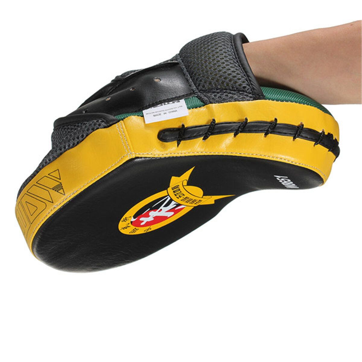 2pcs Target MMA Boxing Mitt Focus Punch Pad Training Glove Karate Muay Thai Kick New Yellow