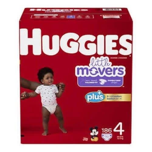 Little Movers Diapers Size 4-180 Counts